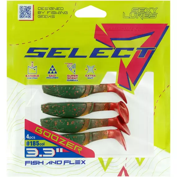 Силікон Select Boozer 3.3" #185 FE (4 шт / уп), фото , изображение 2